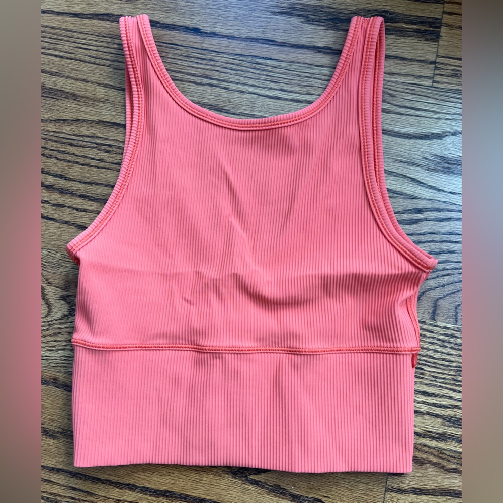 COPY - Lululemon power pivot tank size 4 warm coral